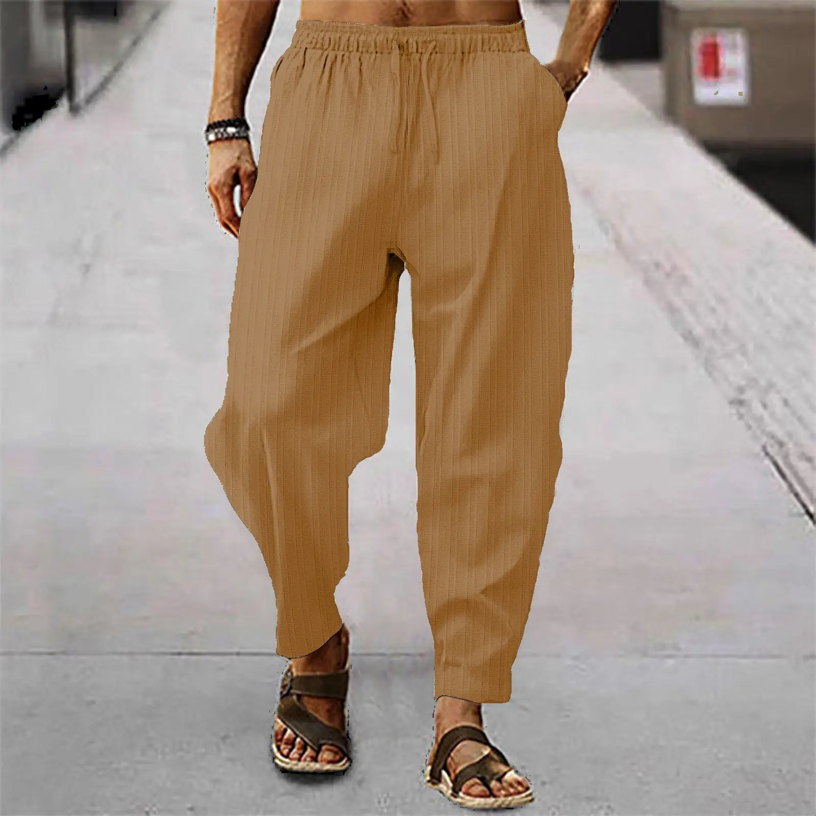 Men Blue Hip-hop Casual Trousers Summer Loose Fit — feature 16