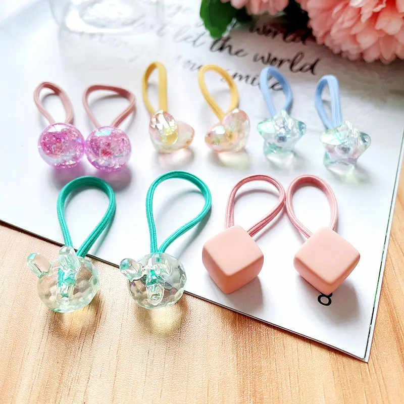 Kids Hair Bands & Ropes in Colorful Plastic