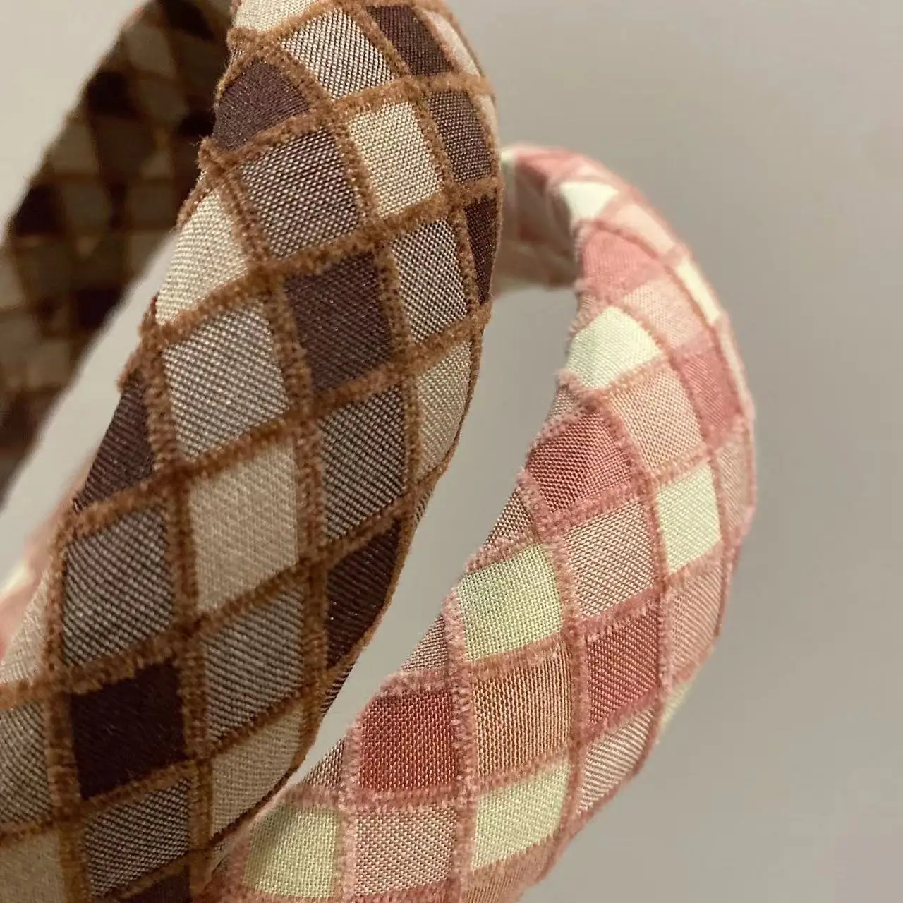 2023 Plaid Cranial Headband for Women Wide Brim - Image 8