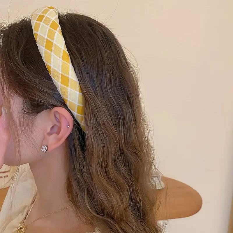 2023 Plaid Cranial Headband for Women Wide Brim — feature 10