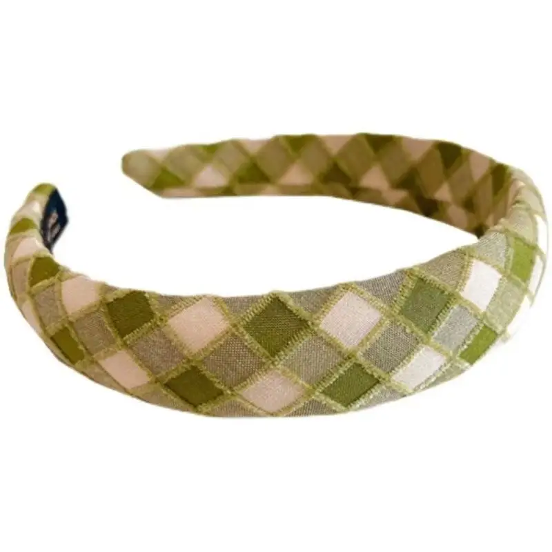 2023 Plaid Cranial Headband for Women Wide Brim — feature 5