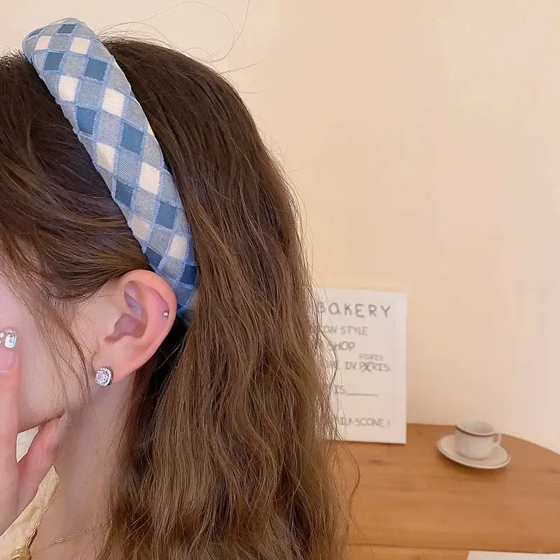 2023 Plaid Cranial Headband for Women Wide Brim — feature 7