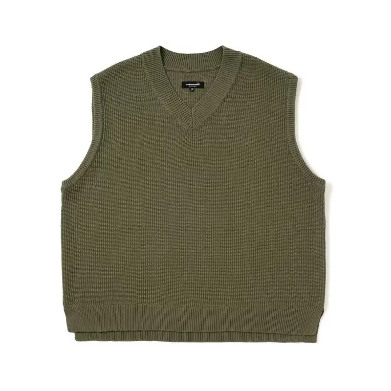 Men V-neck Knitted Vest Solid Color Couple Wear — feature 14