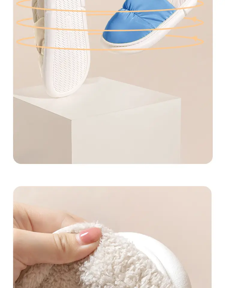 Women's Winter Cotton Slippers with Heel Cover, Fleece-Lined, Indoor Home Wear, Postpartum, 2026 New Model, Warm Cotton Shoes for Women, Winter Style — feature 9