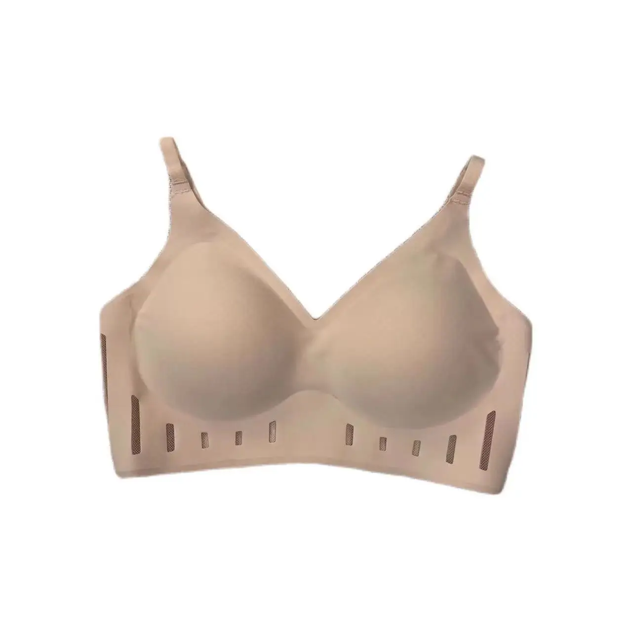 Japanese Seamless Women's Underwear Soft Support Gathered Wireless Bra Thin Fixed Cup — feature 7