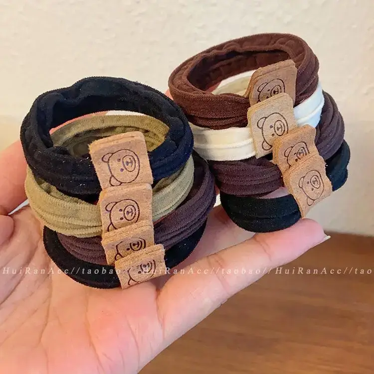 Brown Thick Bear Head Rope for Women's Hair - Image 5