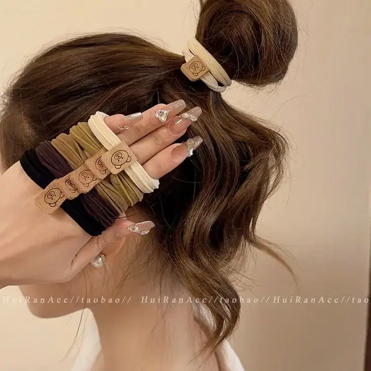 Brown Thick Bear Head Rope for Women's Hair - Image 6