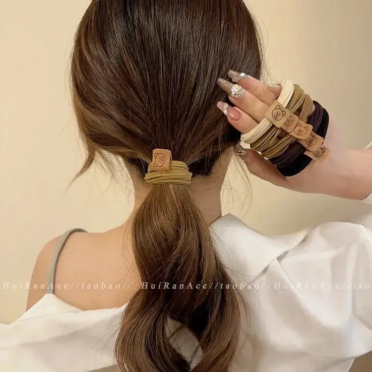 Brown Thick Bear Head Rope for Women's Hair - Image 7