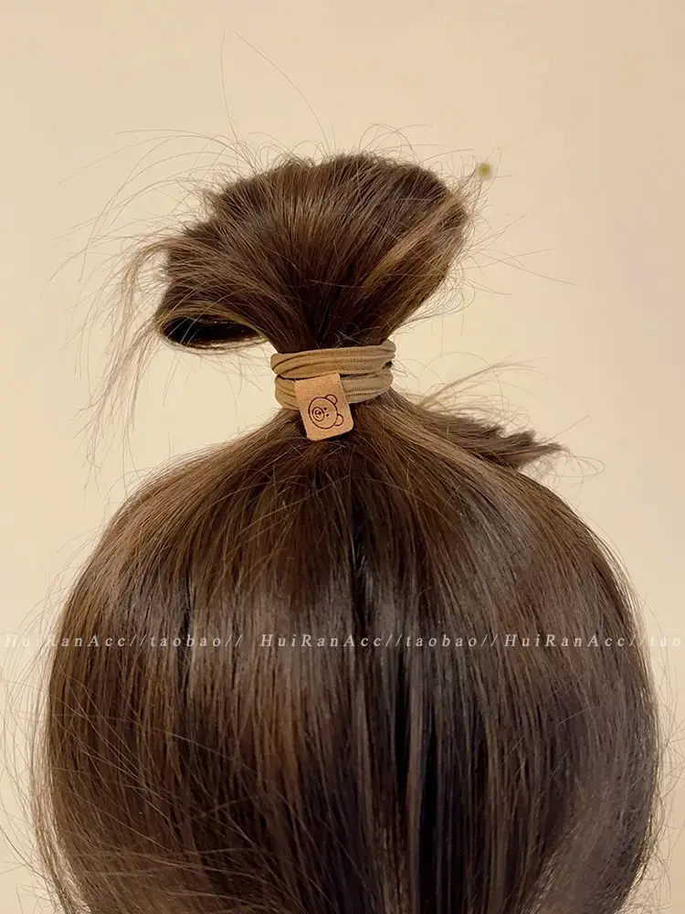 Brown Thick Bear Head Rope for Women's Hair — feature 11