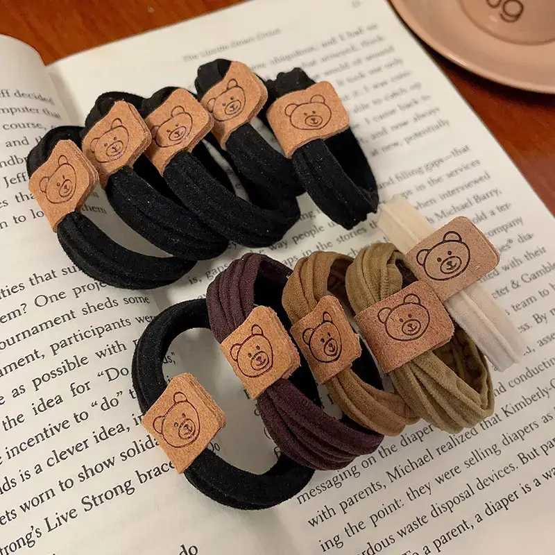 Brown Thick Bear Head Rope for Women's Hair — feature 13