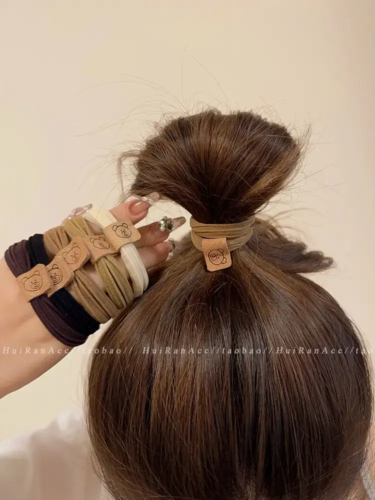 Brown Thick Bear Head Rope for Women's Hair — feature 7