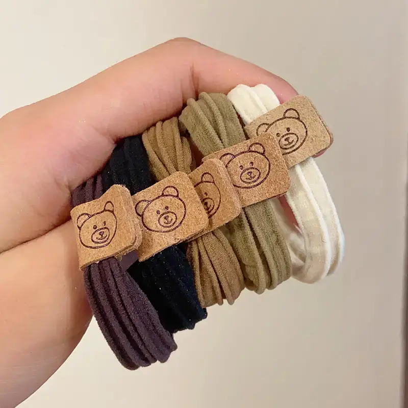 Brown Thick Bear Head Rope for Women's Hair - Image 3