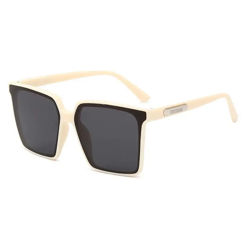 Super Large Box Sunglasses Women Korean Style Black - Image 4