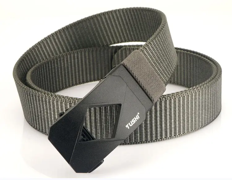 Red Canvas Automatic Buckle Belt for Men β feature 18