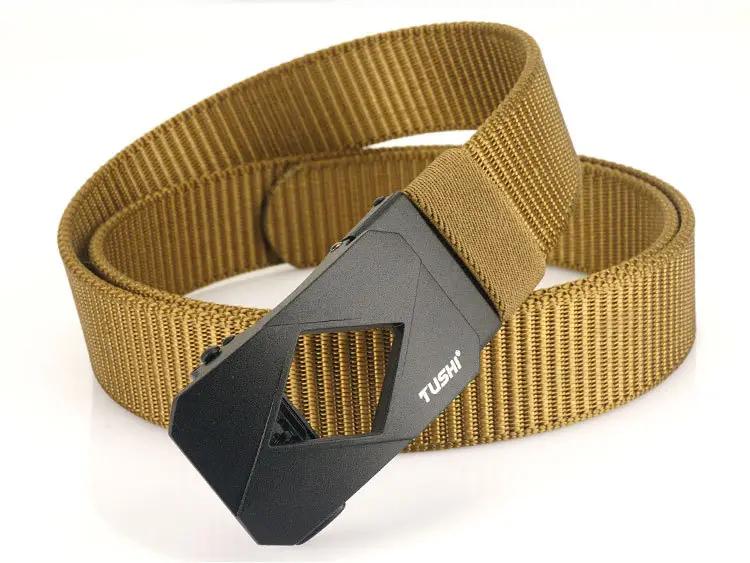 Red Canvas Automatic Buckle Belt for Men β feature 21