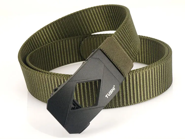 Red Canvas Automatic Buckle Belt for Men β feature 22