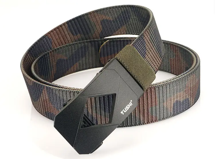 Red Canvas Automatic Buckle Belt for Men β feature 24