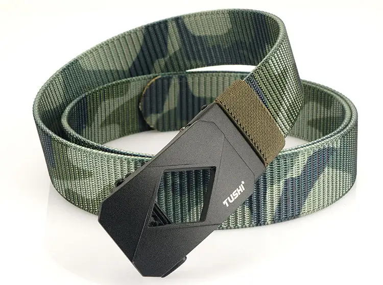 Red Canvas Automatic Buckle Belt for Men β feature 25