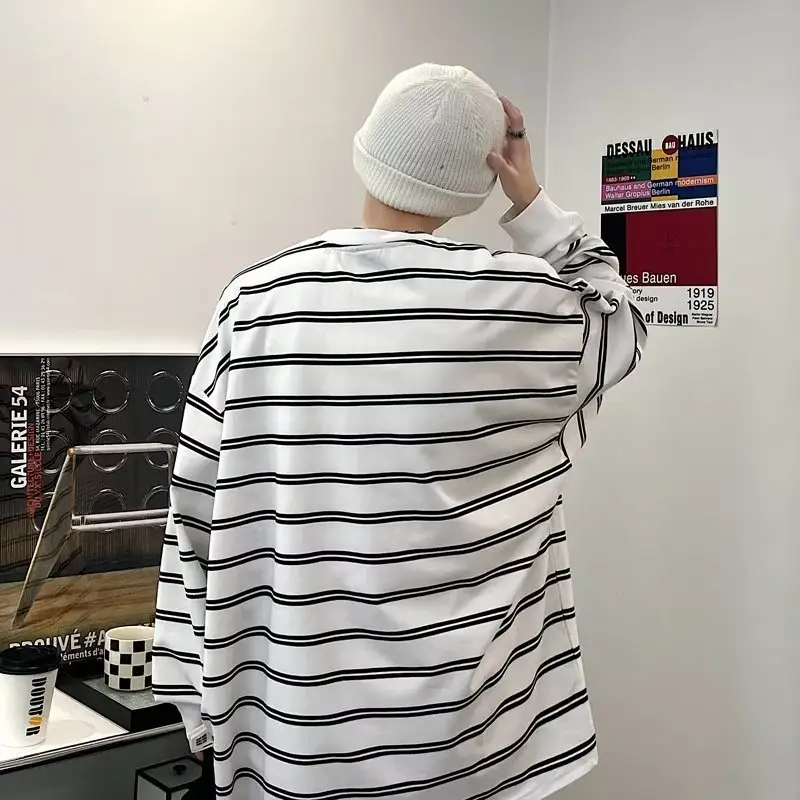 Vintage Striped Long Sleeve T-Shirt for Men — feature 27