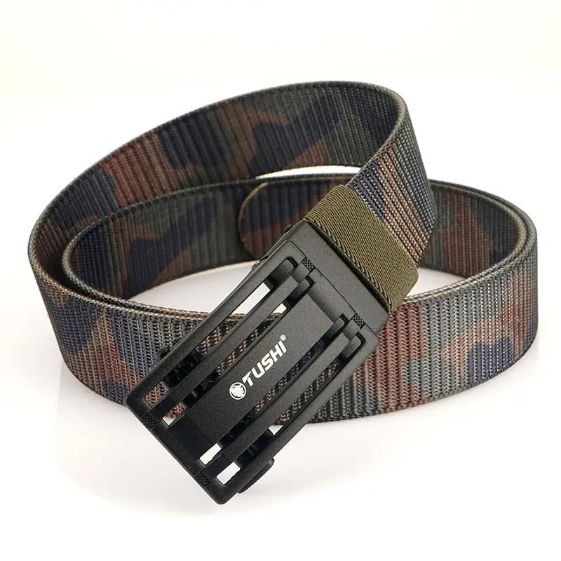 Men's Gold Nylon Belt with Automatic Buckle - Image 10