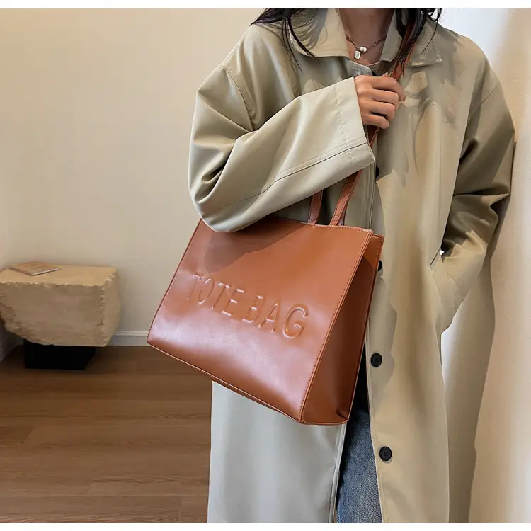 Women Textured Leather Shoulder Crossbody Bag Brown 2026 — feature 25