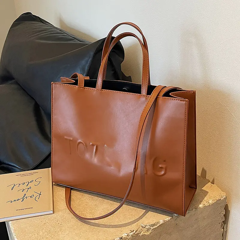Women Textured Leather Shoulder Crossbody Bag Brown 2026 - Image 2