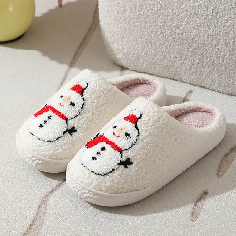 New comfortable home cute cartoon Santa Claus Winter cotton slippers men and women couple warm cotton slippers