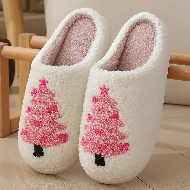 New comfortable home cute cartoon Santa Claus Winter cotton slippers men and women couple warm cotton slippers