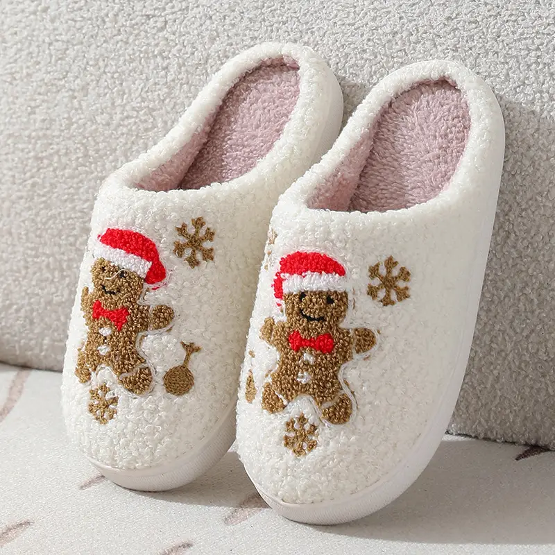 New comfortable home cute cartoon Santa Claus Winter cotton slippers men and women couple warm cotton slippers