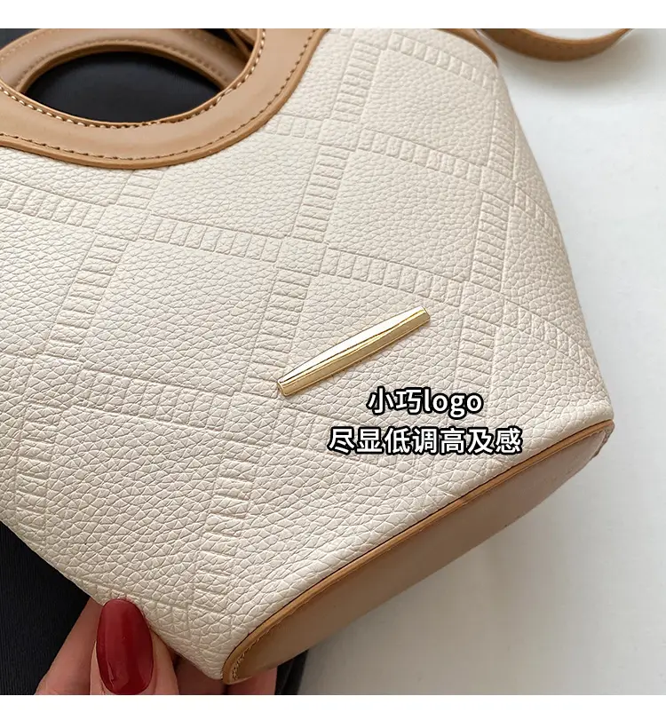 Trendy Women's Brown Croc Texture Shoulder Crossbody Bag — feature 12