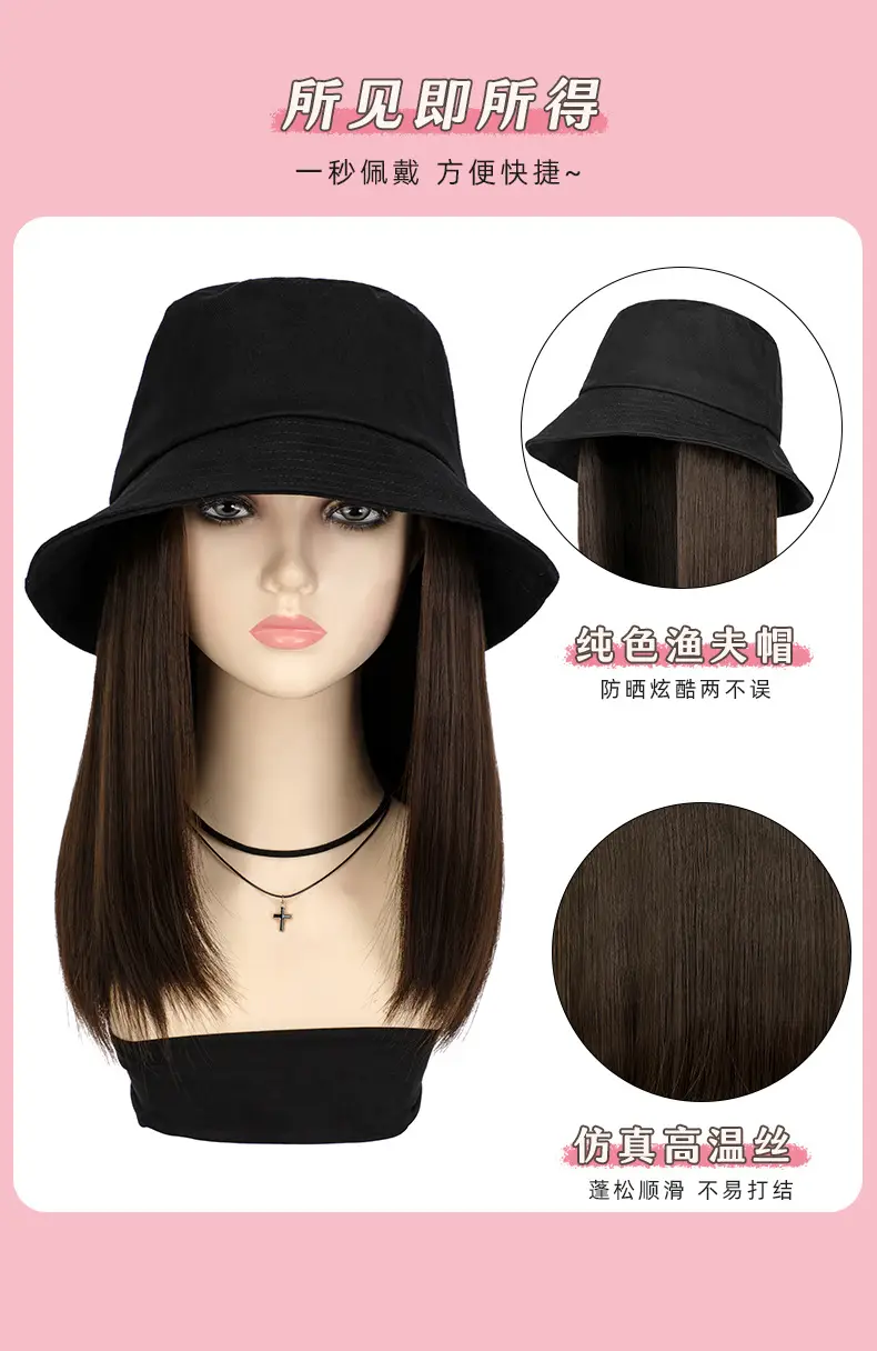 Women Black Hair Wig Cap Summer Breathable — feature 11