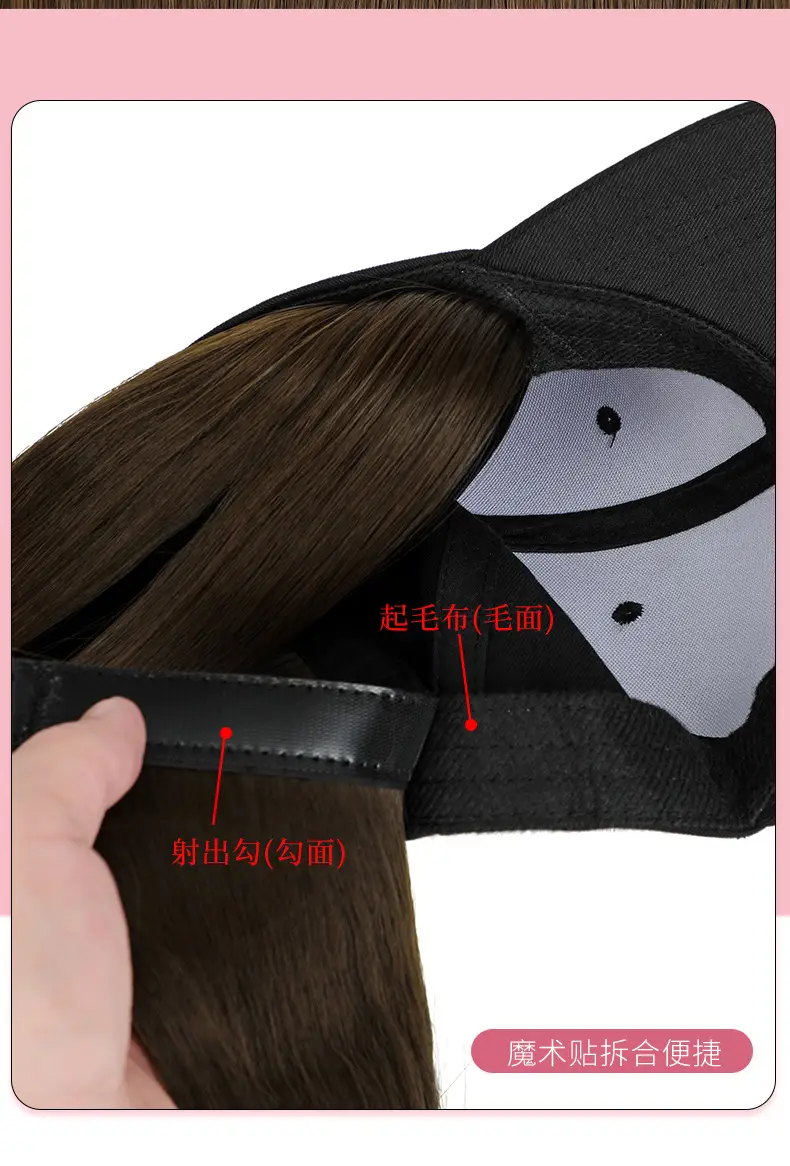 Women Black Hair Wig Cap Summer Breathable — feature 14