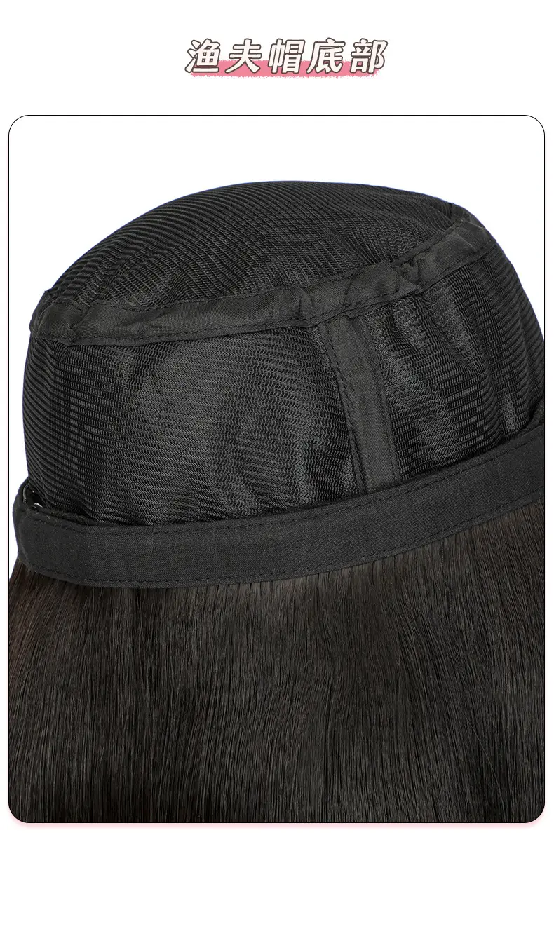 Women Black Hair Wig Cap Summer Breathable — feature 15