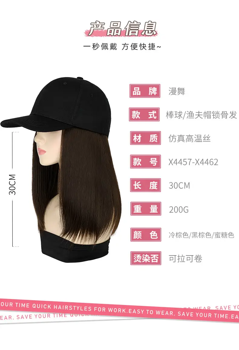 Women Black Hair Wig Cap Summer Breathable — feature 8