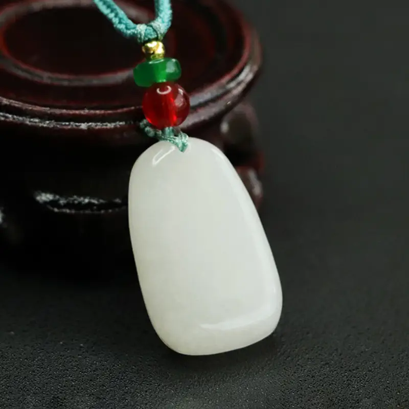 Aiyu Natural Hetian Jade White Jade Pendant - Image 5