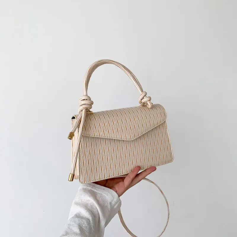 Elegant Beige Square Shoulder Bag 2023 Summer - Image 2