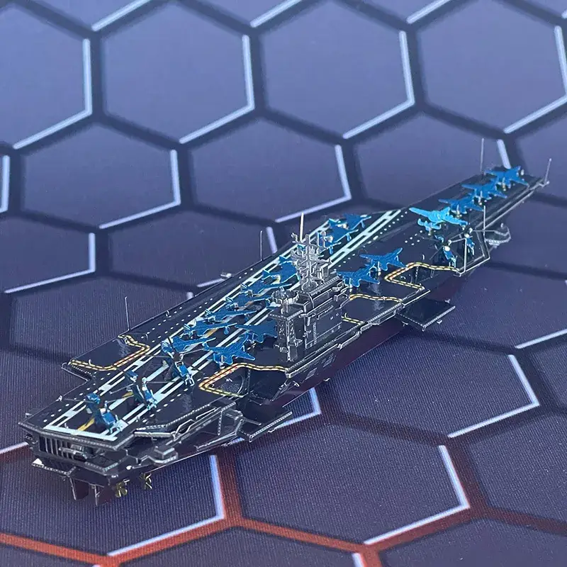 Crazy Model 3D Stainless Steel Aircraft Carrier Toy - Image 3