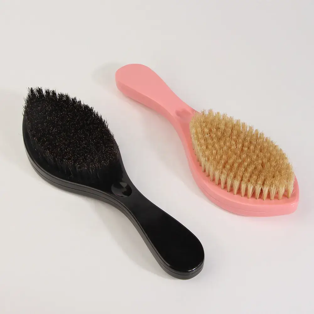 Pink Curved Beard Brush for Men - Image 5