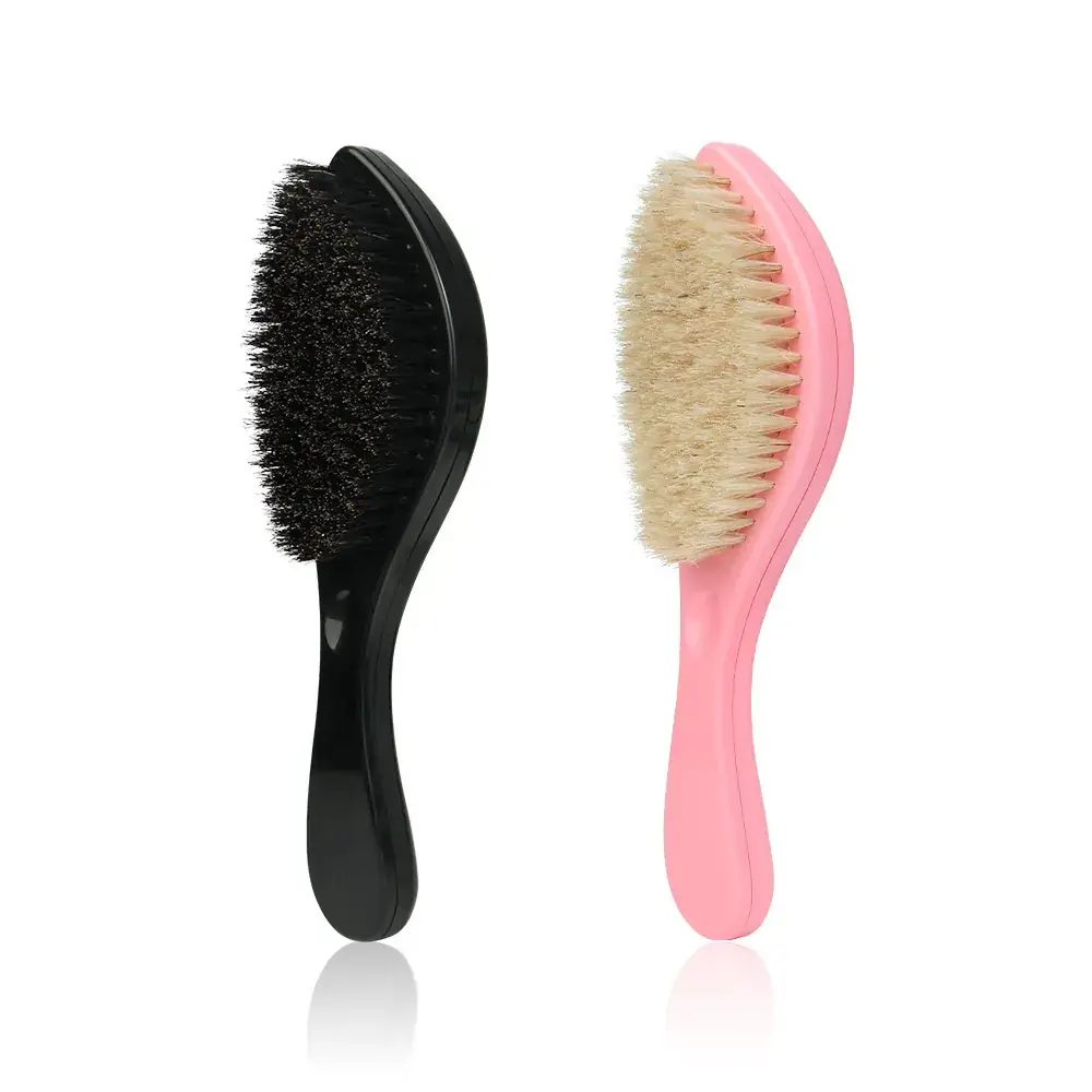 Pink Curved Beard Brush for Men - Image 7