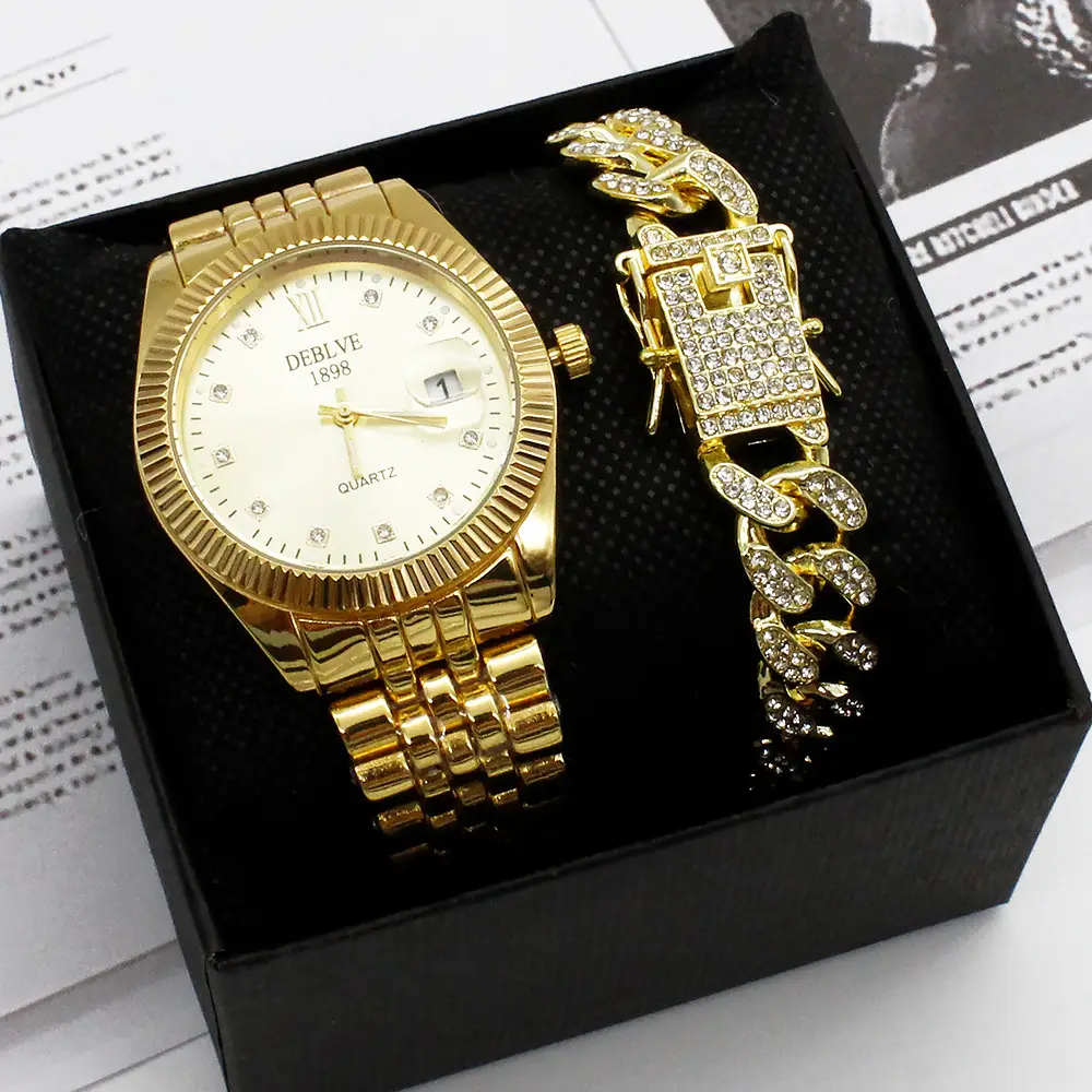 Couple Gold Watch Set with Bracelet for Men Women — feature 5