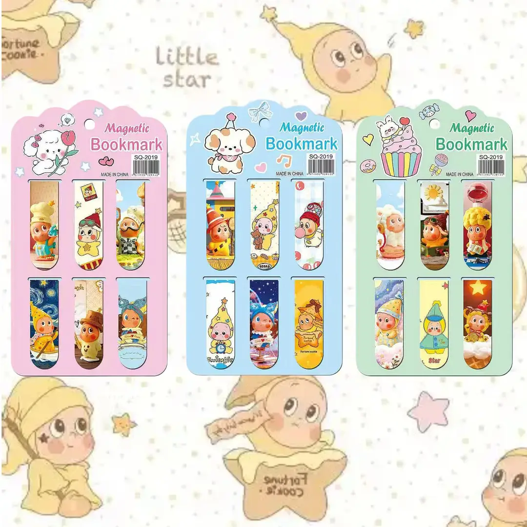 Creative cartoon magnetic bookmark magnetic bookmark holder double-sided bookmark student small gift kulomi melody Sanrio