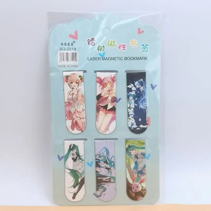 Creative cartoon magnetic bookmark magnetic bookmark holder double-sided bookmark student small gift kulomi melody Sanrio
