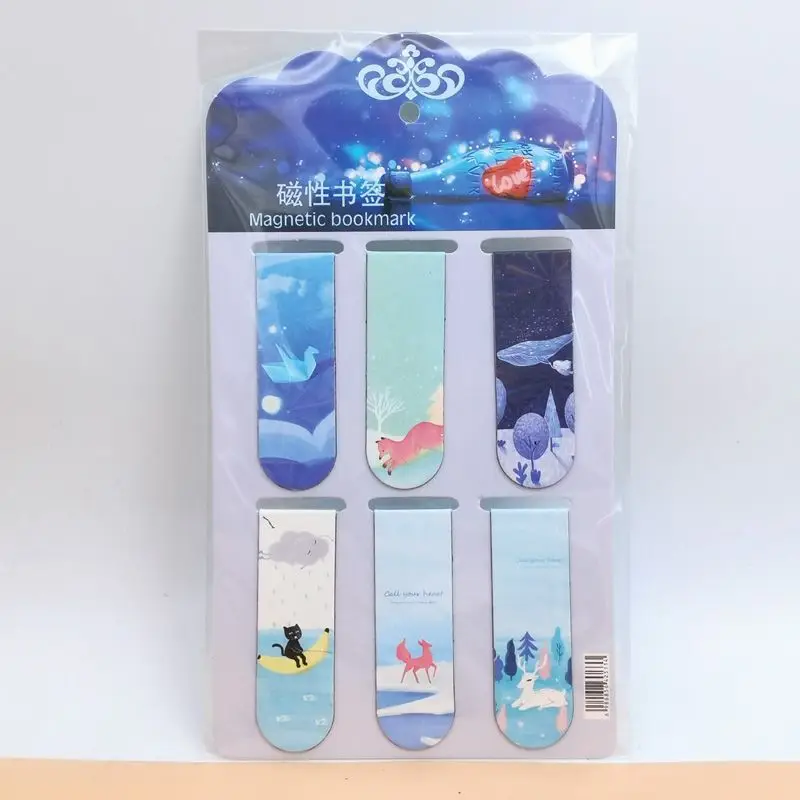 Creative cartoon magnetic bookmark magnetic bookmark holder double-sided bookmark student small gift kulomi melody Sanrio