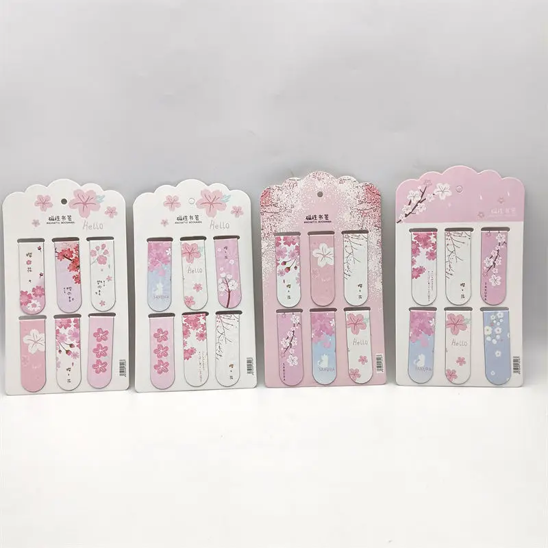 Creative cartoon magnetic bookmark magnetic bookmark holder double-sided bookmark student small gift kulomi melody Sanrio
