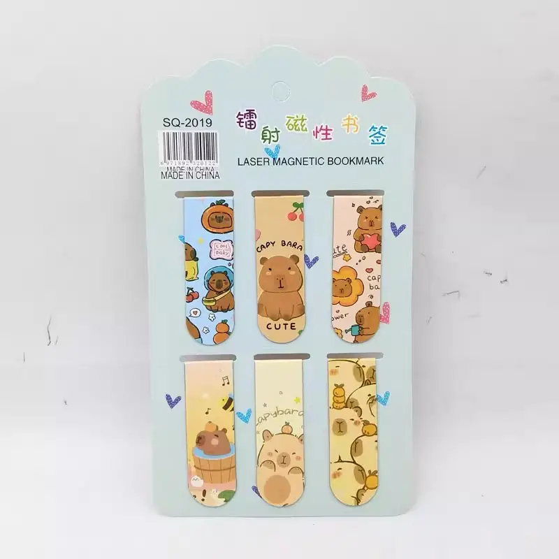 Creative cartoon magnetic bookmark magnetic bookmark holder double-sided bookmark student small gift kulomi melody Sanrio