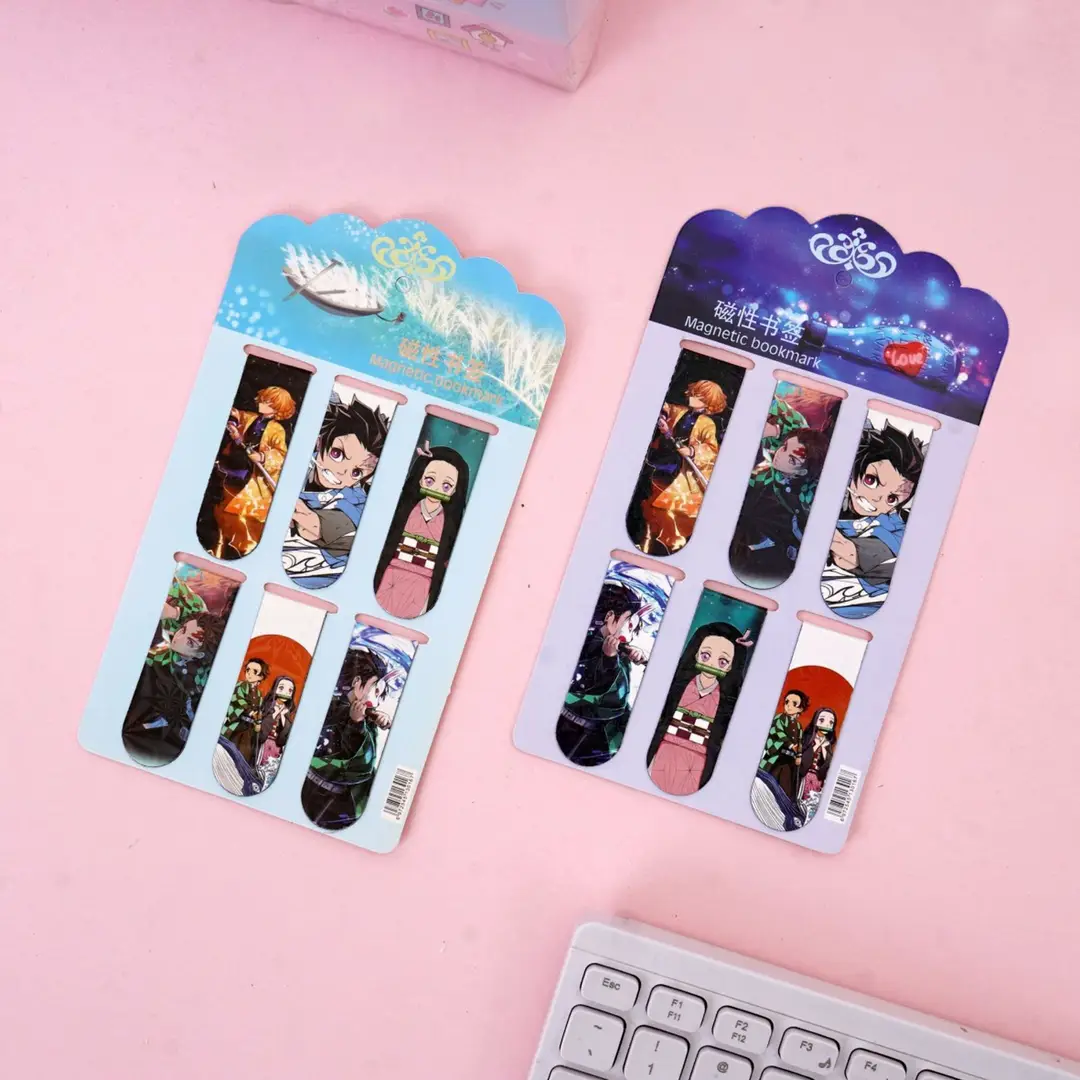 Creative cartoon magnetic bookmark magnetic bookmark holder double-sided bookmark student small gift kulomi melody Sanrio