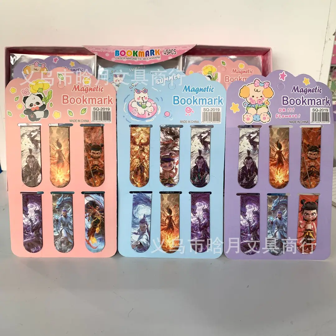 Creative cartoon magnetic bookmark magnetic bookmark holder double-sided bookmark student small gift kulomi melody Sanrio