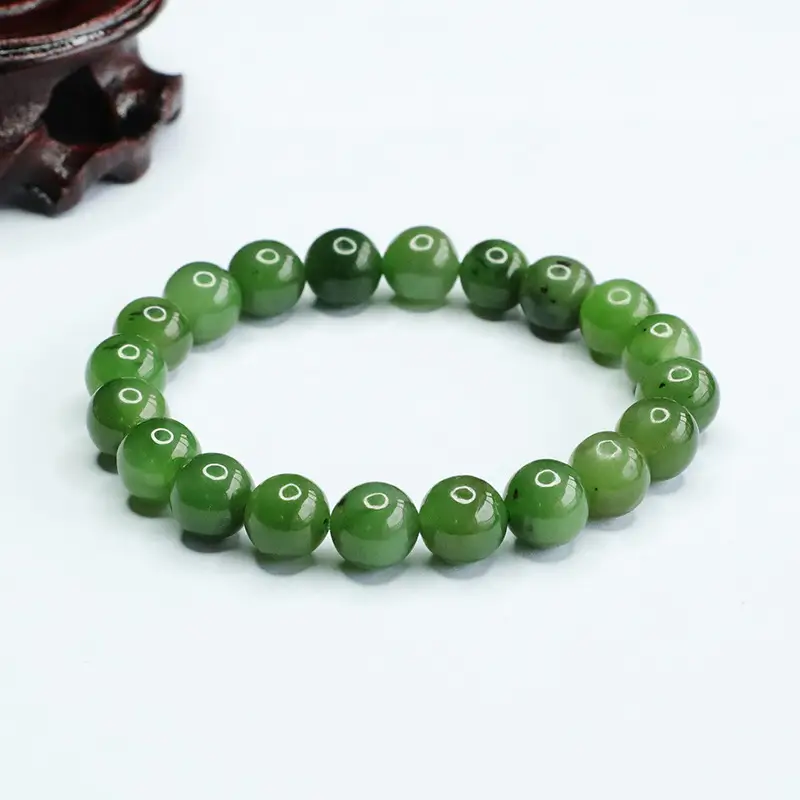 Green Jade Bracelet with Heart Charm for Women — feature 2
