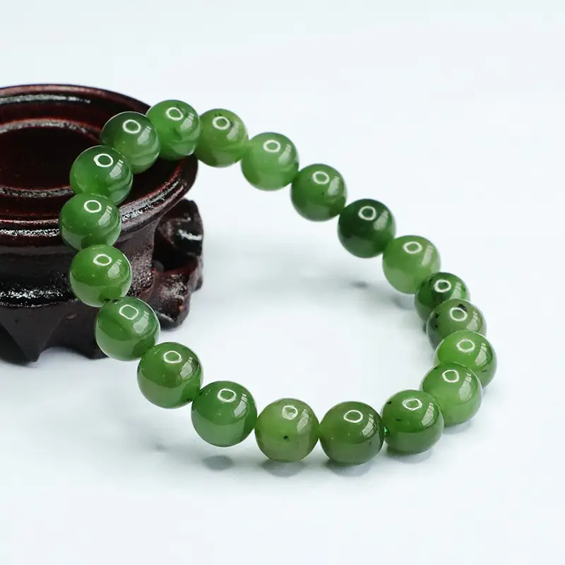 Green Jade Bracelet with Heart Charm for Women — feature 4