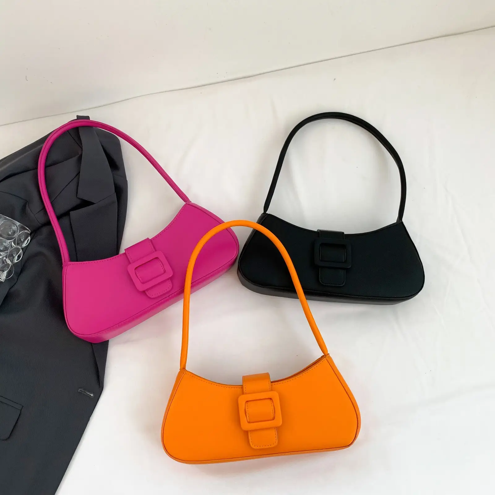 2023 Pink Crossbody Women's Bag with Buckle Closure - Image 8